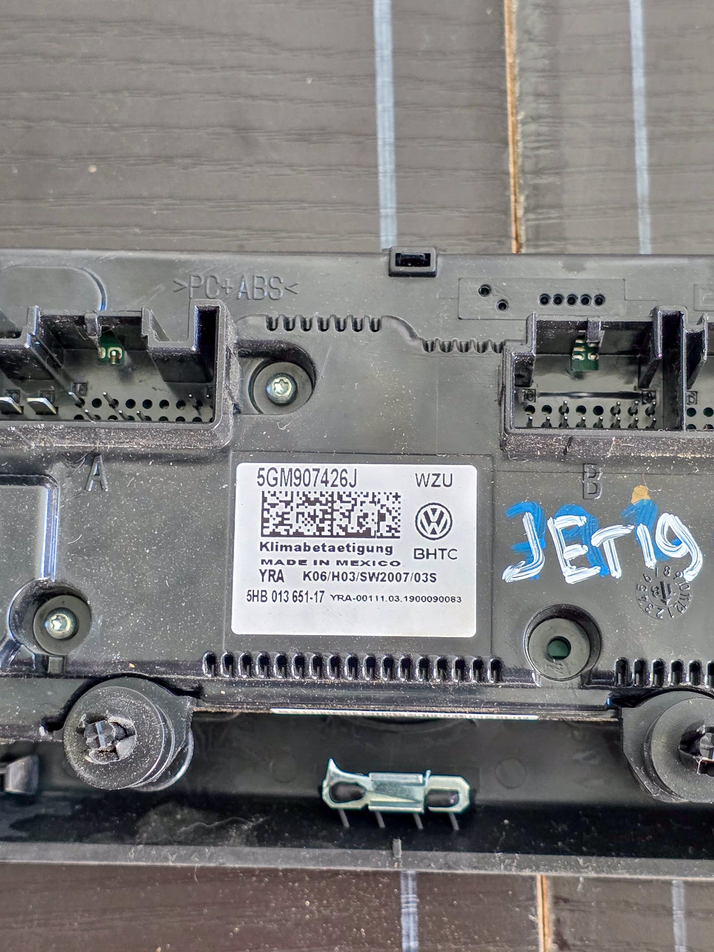 2019 Volkswagen Jetta Climate Control Unit Module 5GM907426J
