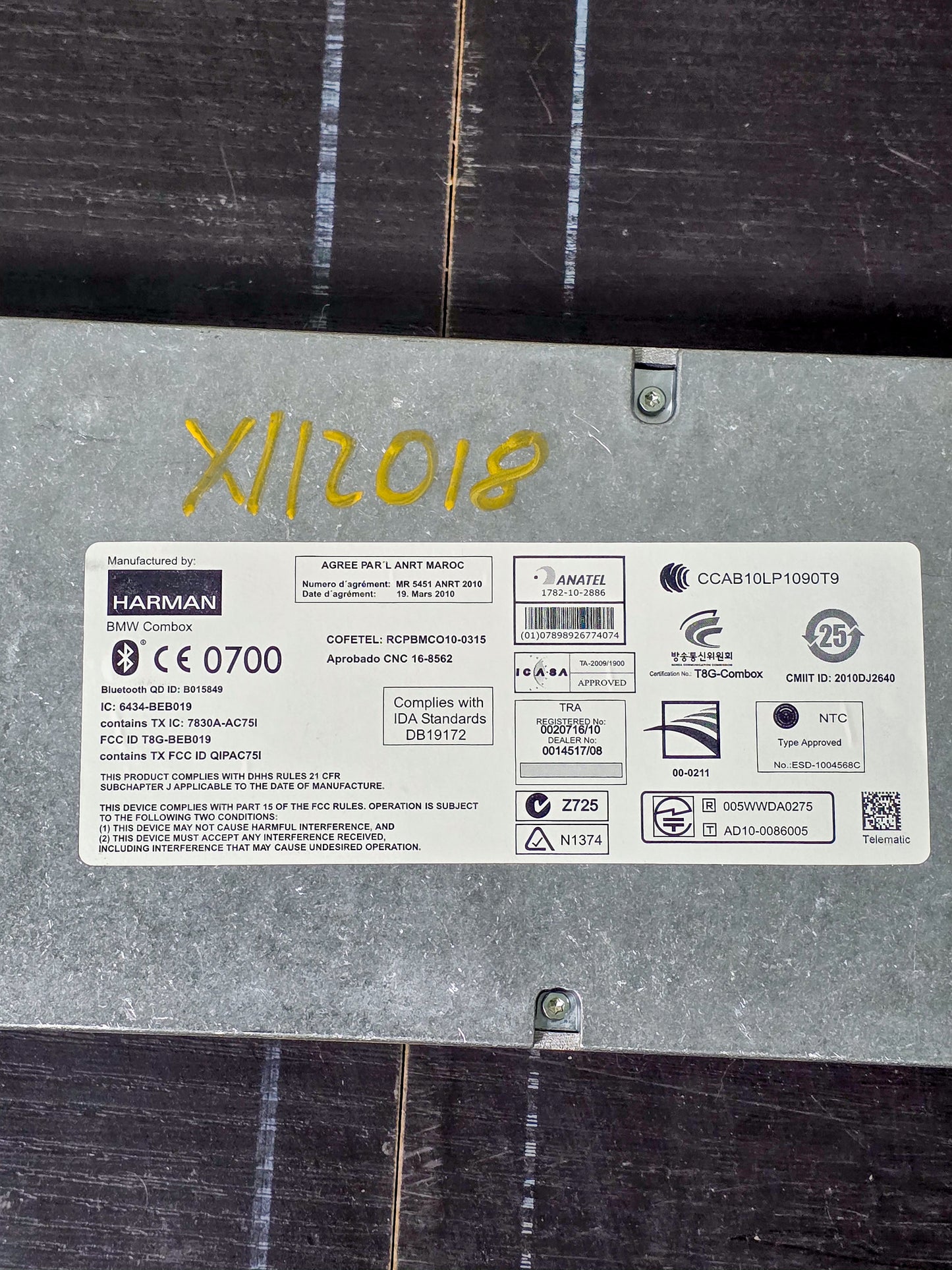 2011 BMW X1 Harman/Becker Telematics Bluetooth Control Module OEM 6434-BEB019