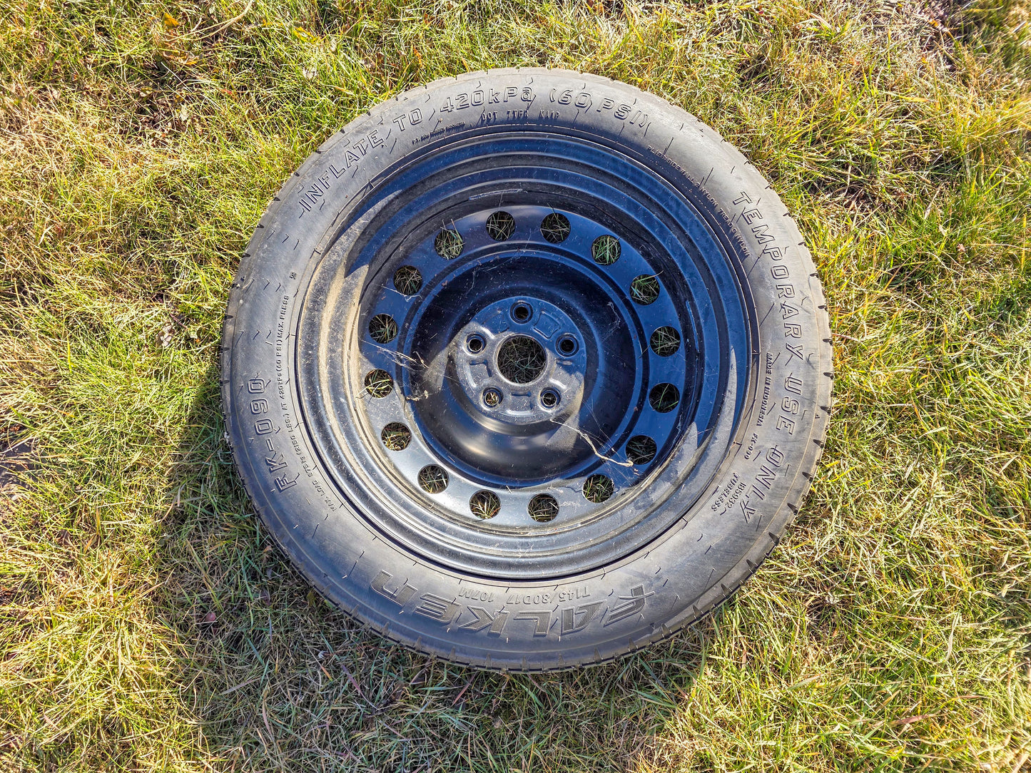 2024 Subaru Steel Spare Rim 17x4 (steel, compact spare), with tire T145/80 D17