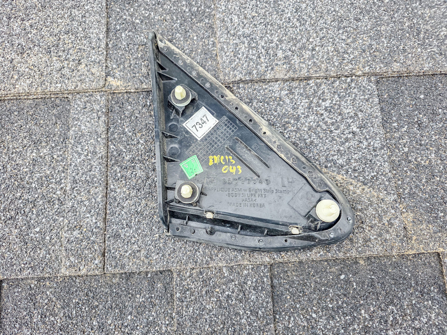 2013-2017 Buick Encore Driver Side Wing Mirror Trim 95327347