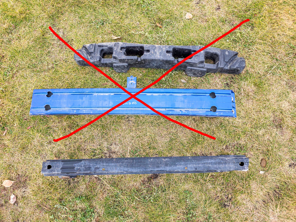 2013-2022 Buick Encore Front Upper Bumper Fascia Energy Absorber, Rebar Front Steel, and Front Bumper Reinforcement Bar 42607558, 95942501, 42489258 - view 2