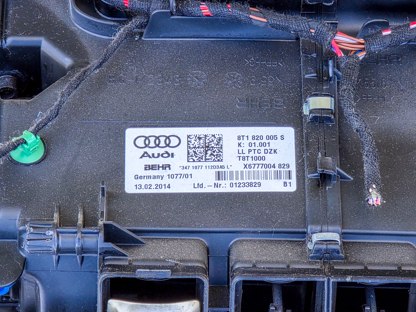 2013-2016 Audi A5 AC HVAC Climate Heater Blower Housing Box OEM 8T1820005S, 8K1858431A, 8K1971566A,