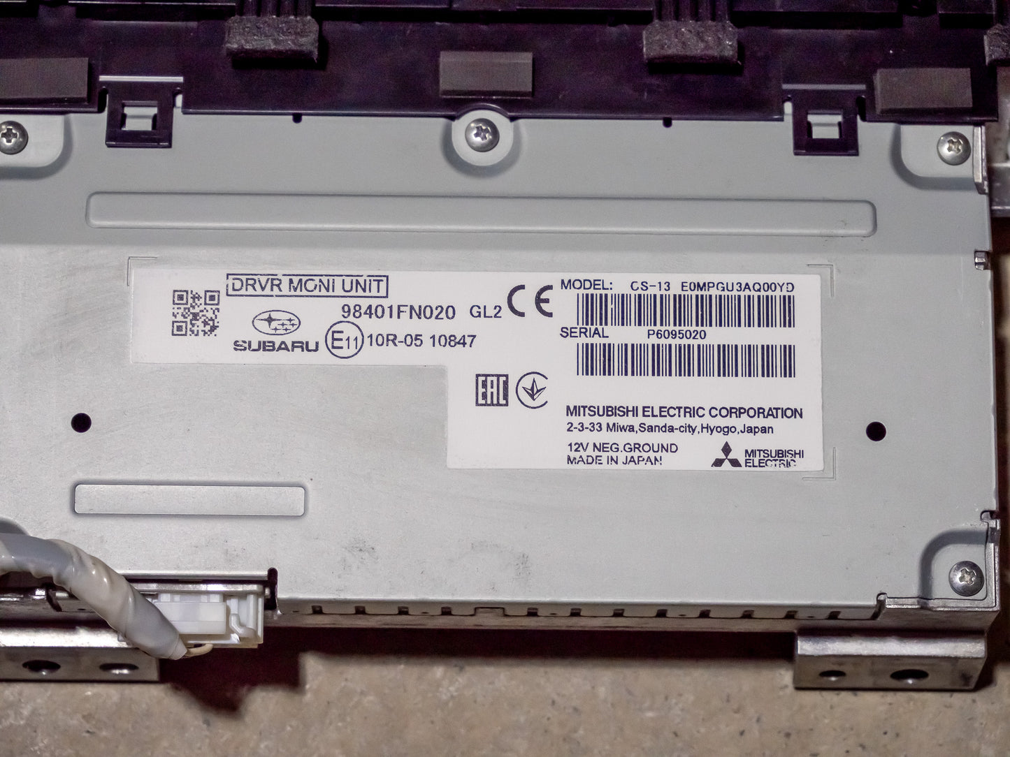 2024-2025 Subaru Crosstrek Driver Monioring Unit (Ada) Above Radio 98401fn020 Oem