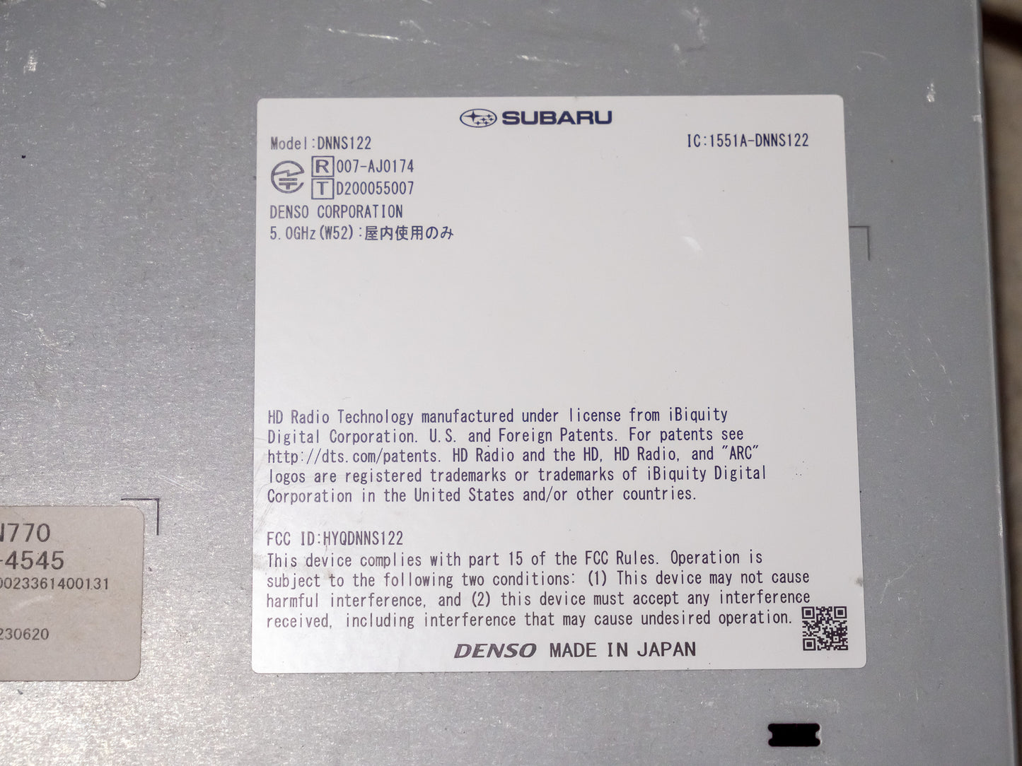 2024-2025 Subaru Crosstrek Radio Media Receiver 86422fn770 Oem