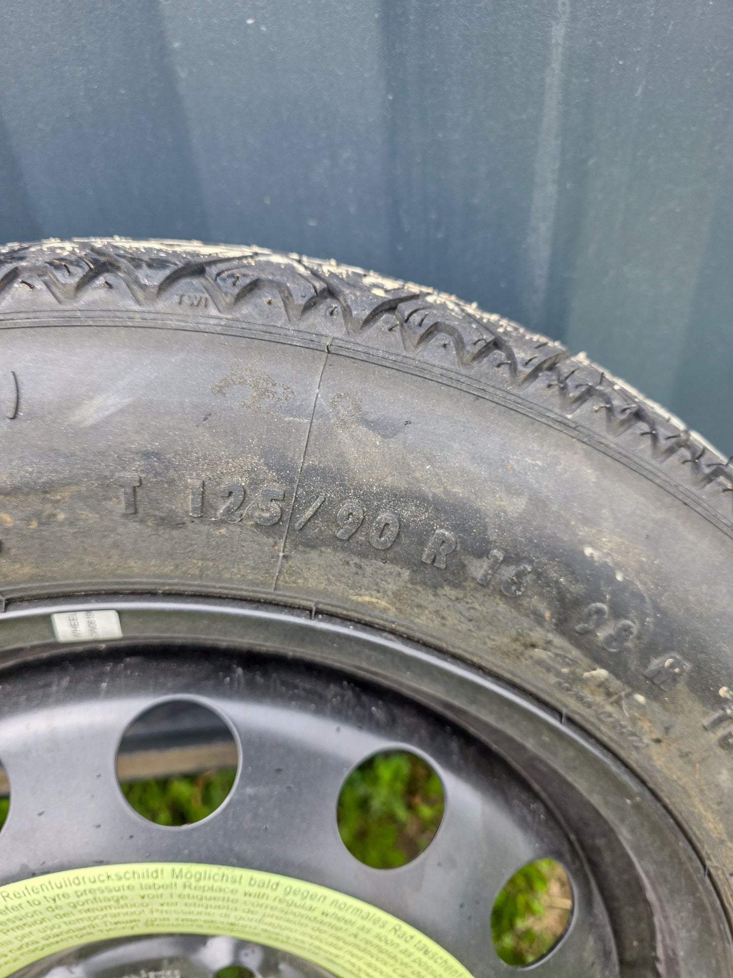 2019 VW Jetta Steel Spare Rim 125 90 R16 16x3-1/2 (spare)