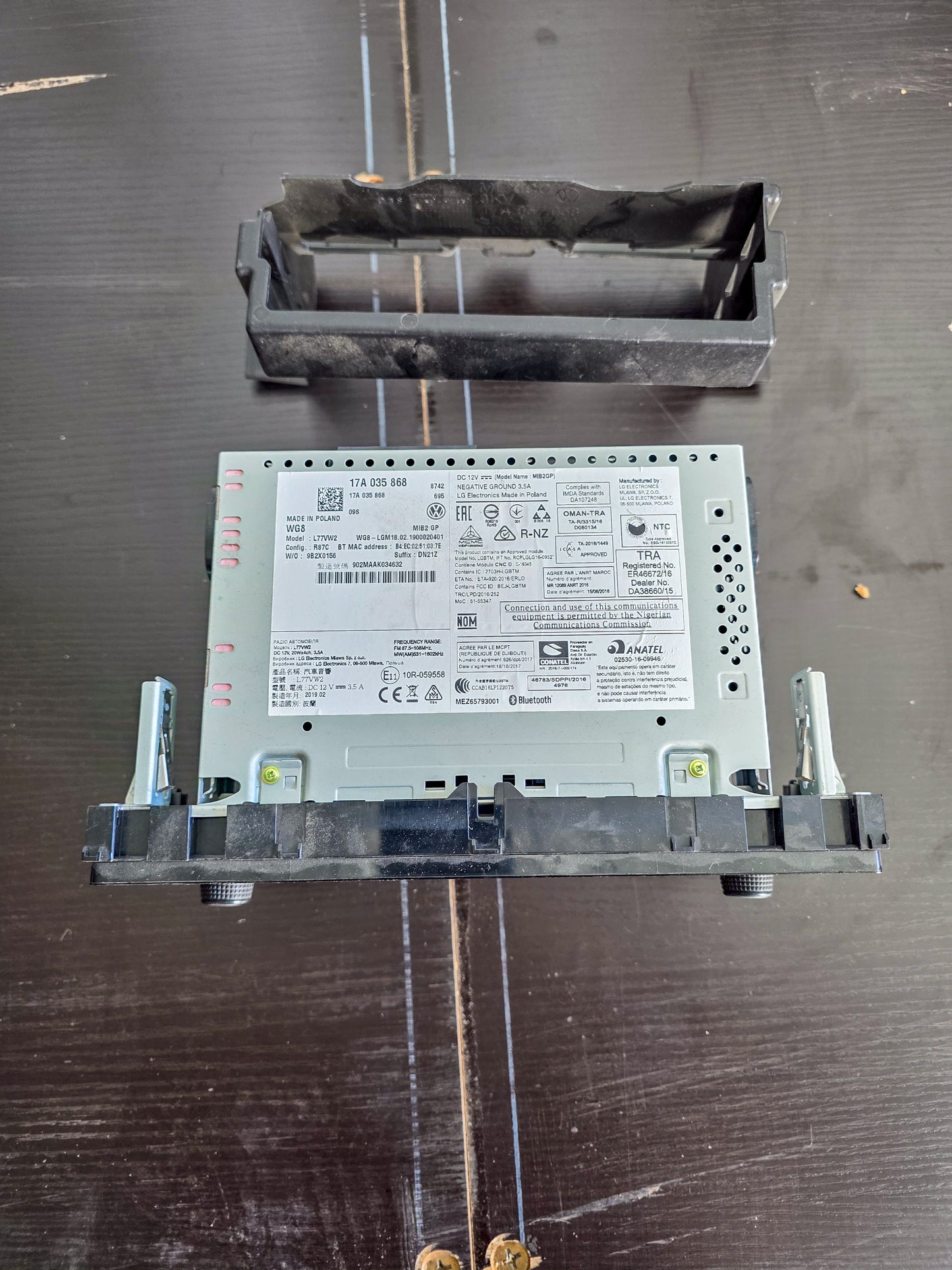 2019 Volkswagen Jetta Multimedia Player Radio 17A035868