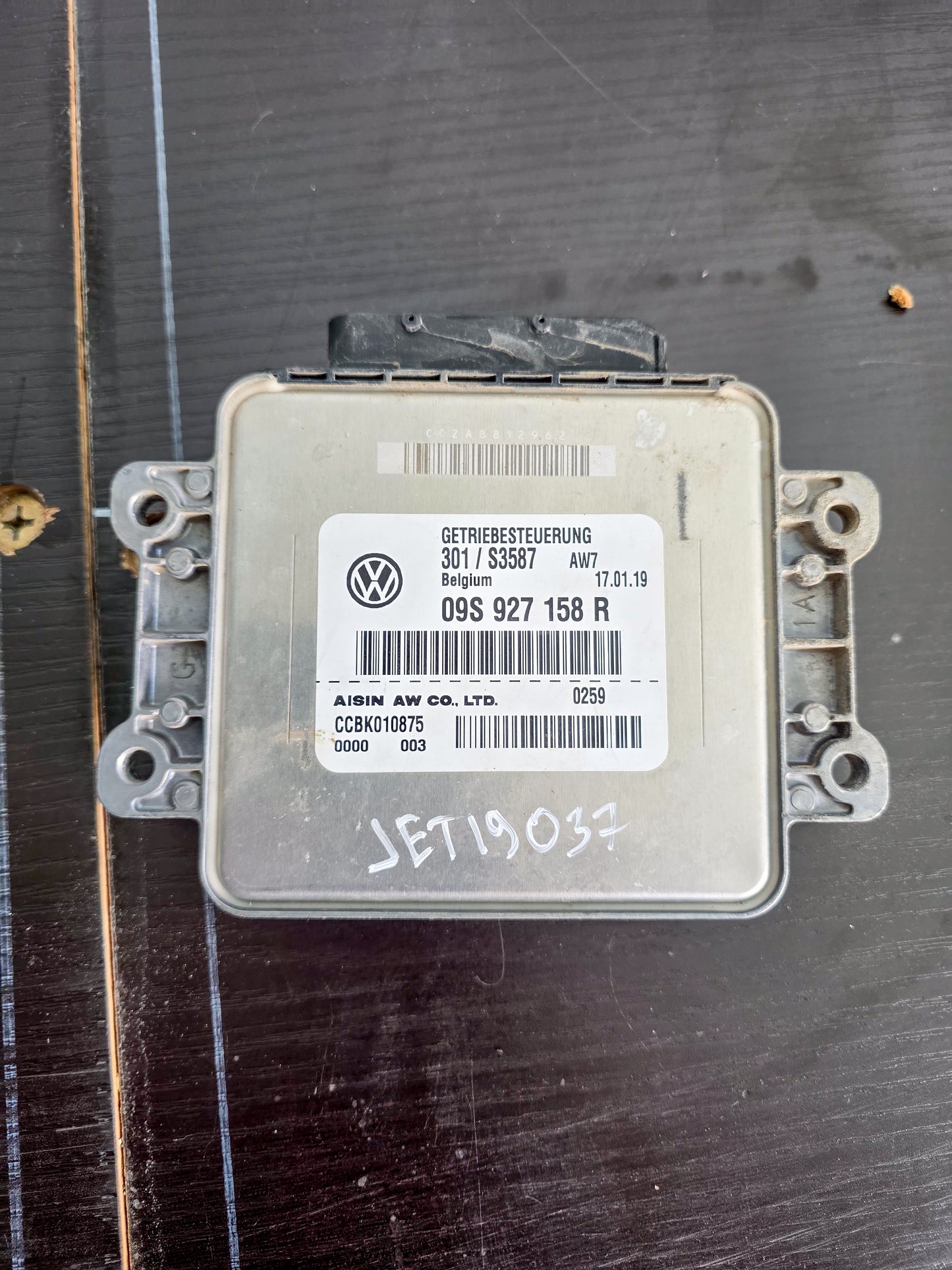 2019-2021 Volkswagen Jetta Transmission Computer Control Module 09s927158r, 09S 927 158 R, 09S-927-158-R