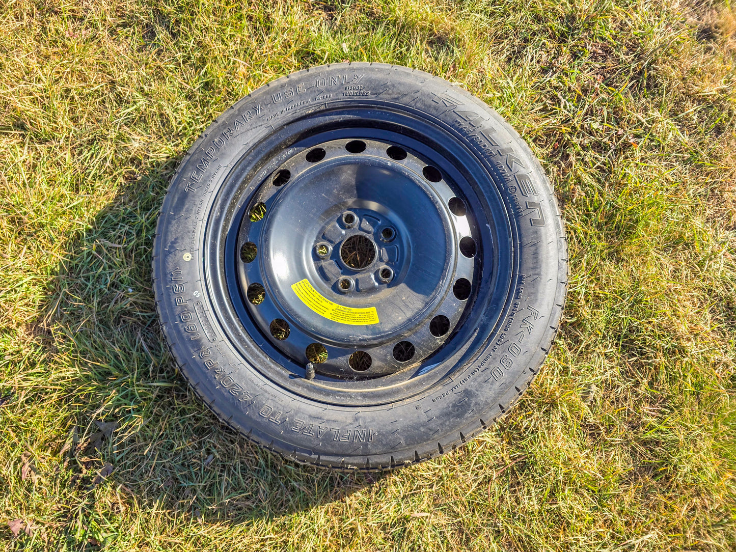 2024 Subaru Steel Spare Rim 17x4 (steel, compact spare), with tire T145/80 D17