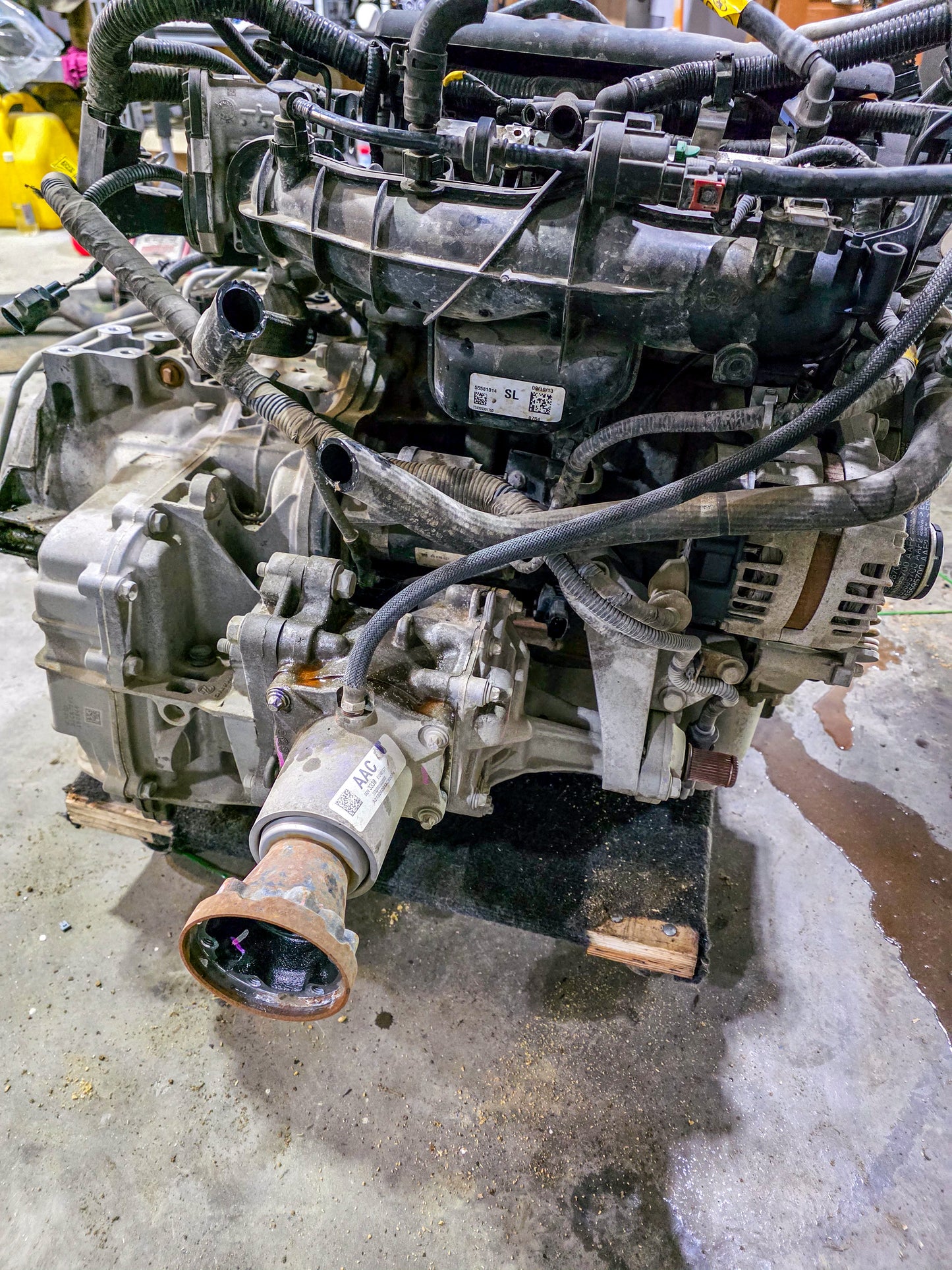 GMC Engine 1.4L Encore Trax with transmission, transfer case, turbo, alternator, starter, ac compres