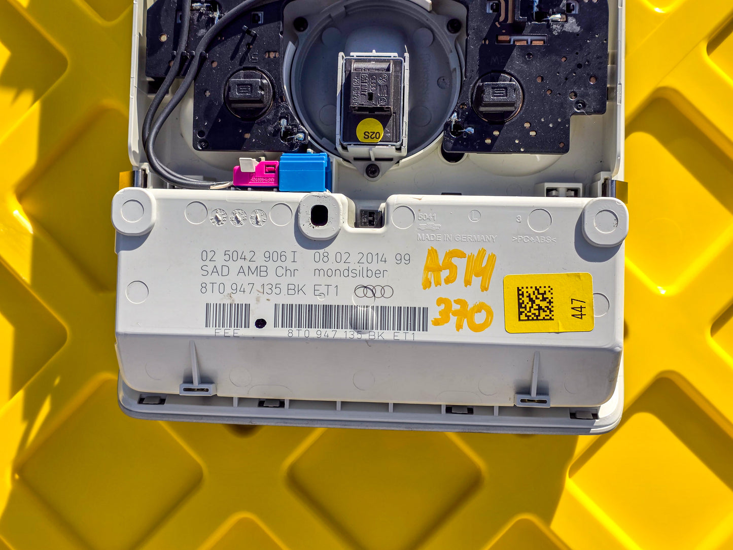 2011-2018 Audi A5 Overhead Console Roof Dome Light Lamp OEM 8T0947135BK