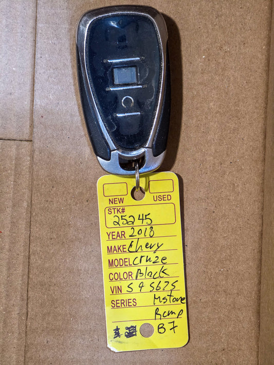 2016-2020 Chevrolet Cruze Keyless Entry Transmitter. Remote Control Door Lock and Theft Deterrent Transmitter 13529662, 13508769, 13584497