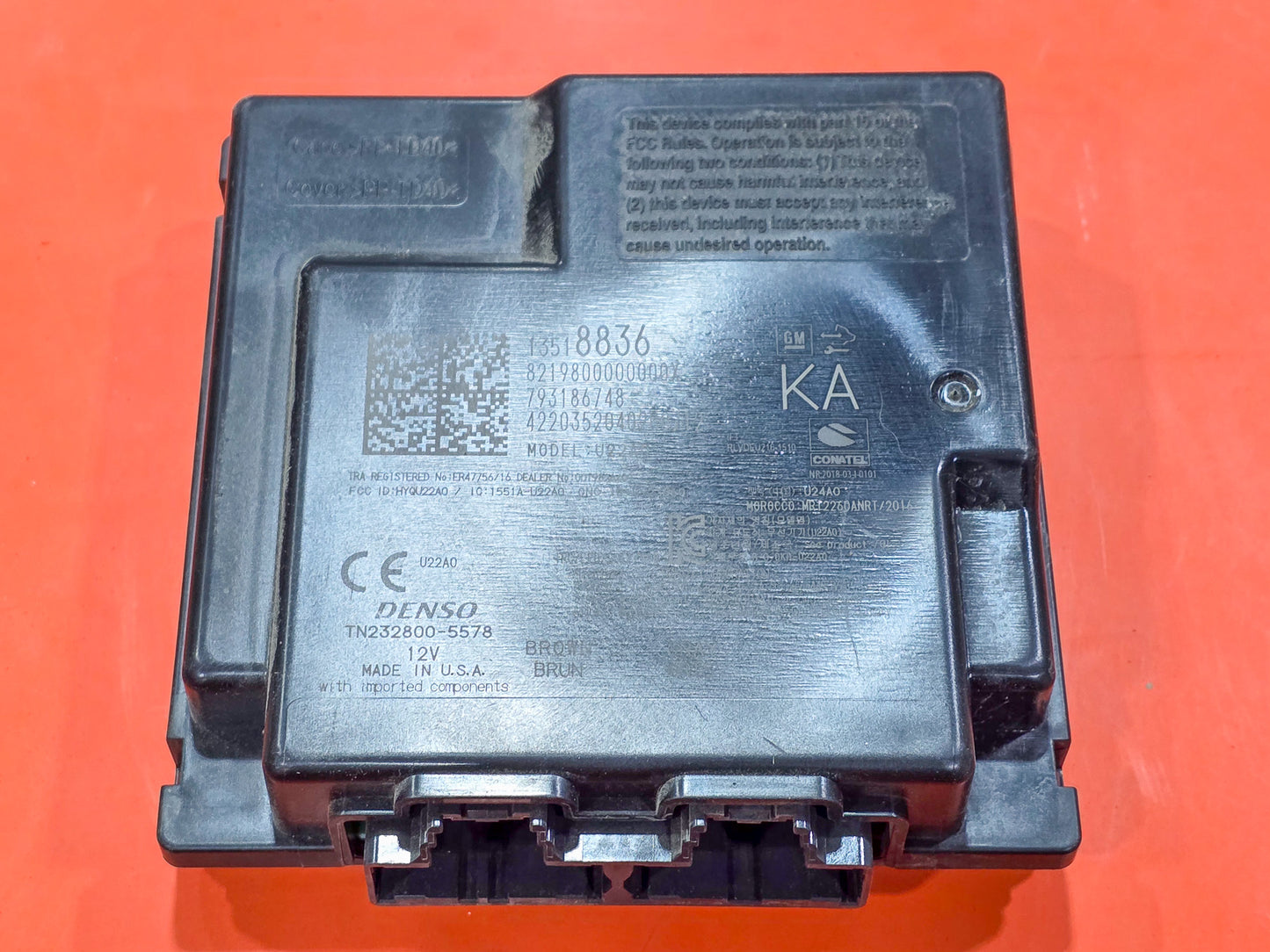 2018-2022 GMC Acadia Keyless Entry Theft Locking Control Module 13518836 OEM - view 2