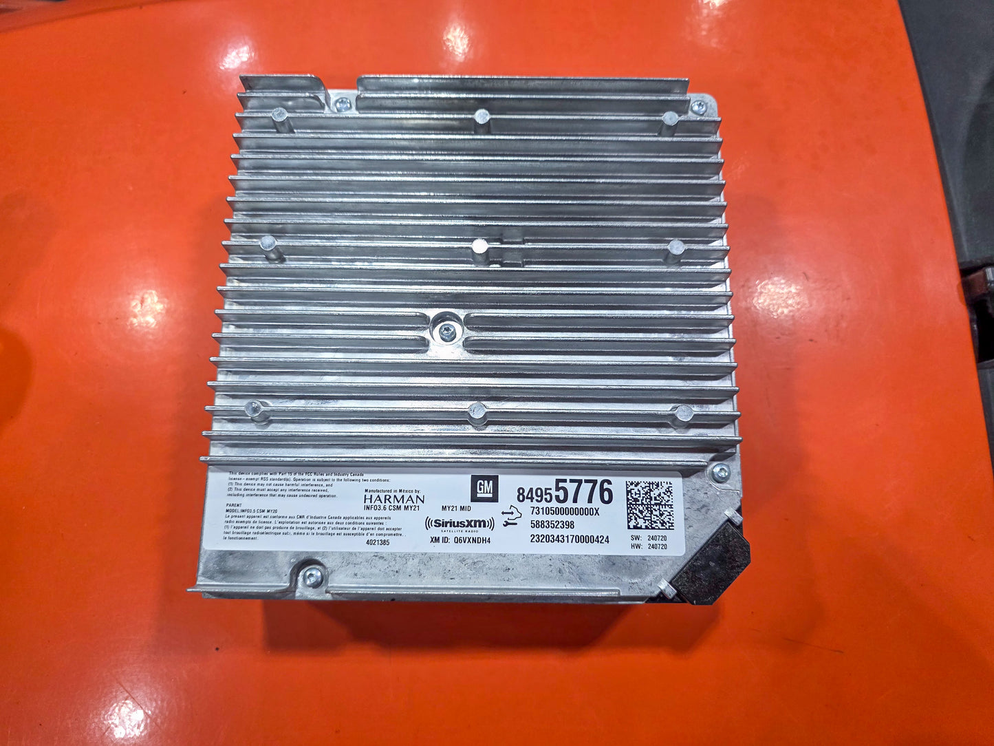 2021 GMC Acadia Radio Siriusxm Amplifier Computer Control Module OEM 84955776
