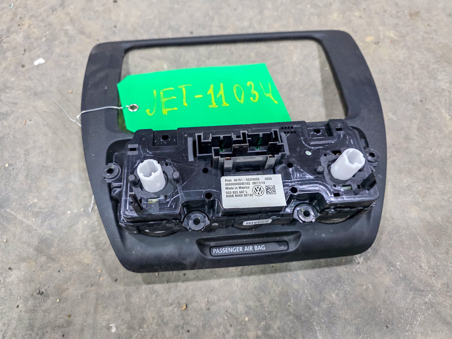 2011-2014 Volkswagen Jetta HVAC Climate Temperature Control OEM 5C0820047L - view 3