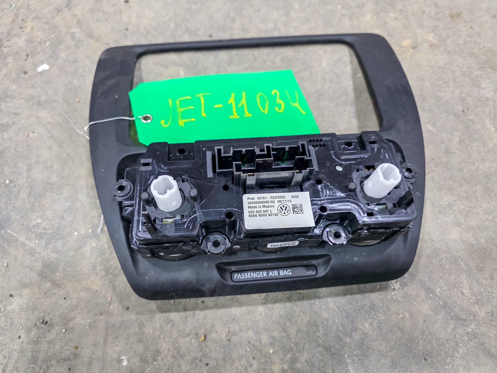 2011-2014 Volkswagen Jetta HVAC Climate Temperature Control OEM 5C0820047L - view 3