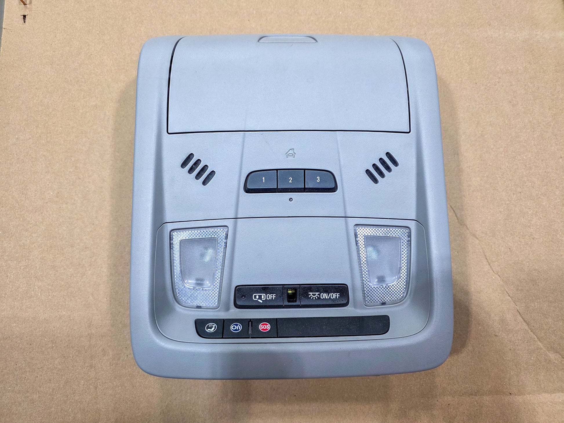 2018-2025 GMC Acadia Roof Overhead Console Gray 84752527, 84179168, 84329488, 84422319, 84614630, 84868469, 86593265, 85550972