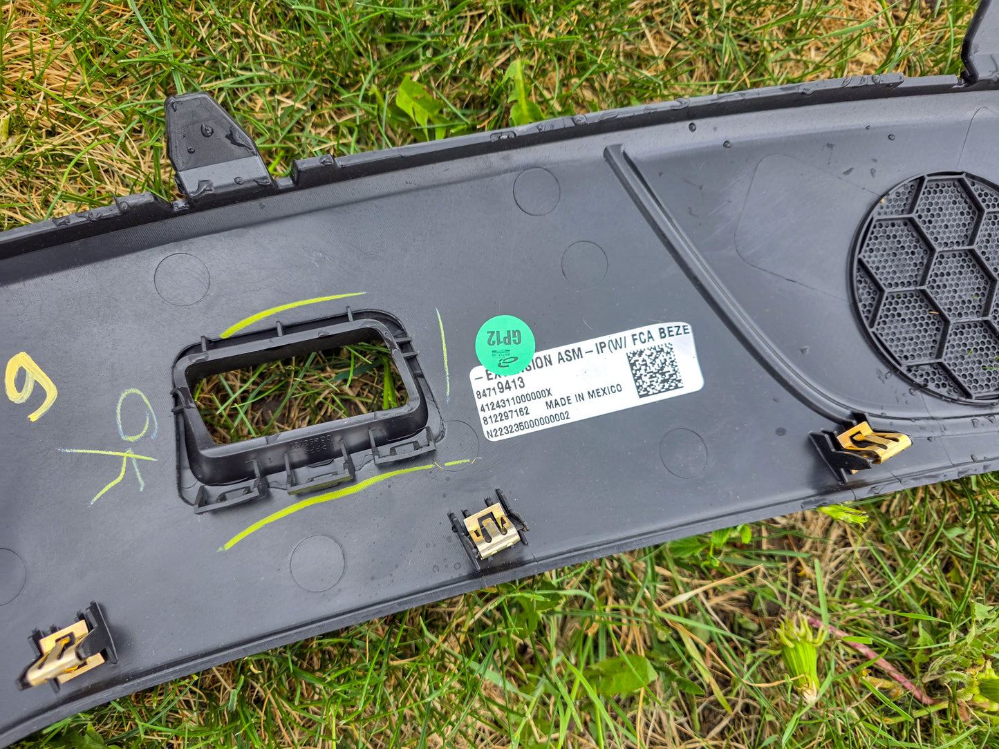 2019-2026 Chevrolet Blazer  Black Instrument Panel Extension Upper Trim Panel