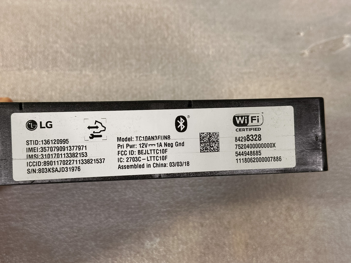 2017-2019 Buick Envision Communication Onstar Control Module OEM 84298328, 20960972, 23138617 - view 2
