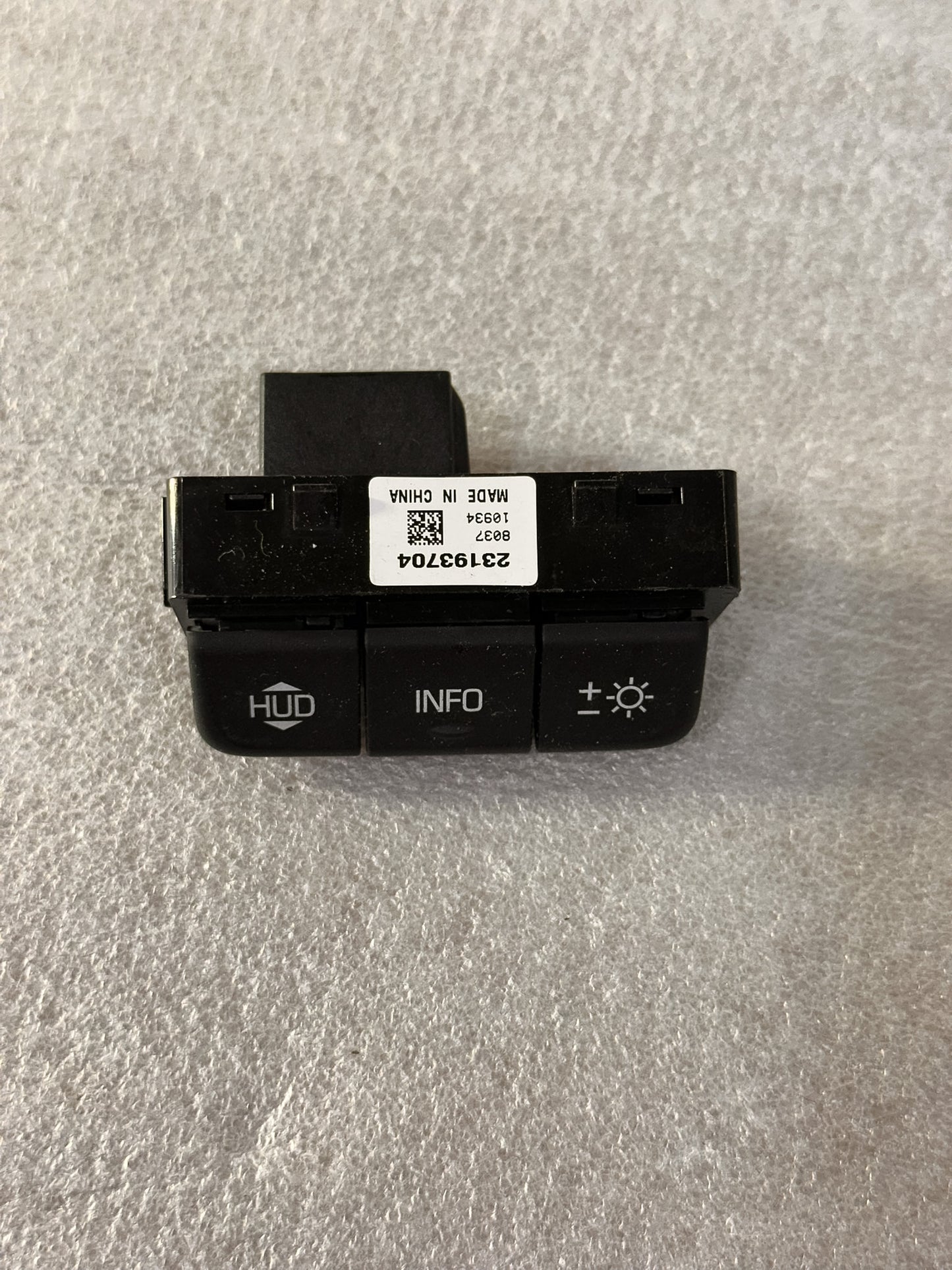 2019-2023 Buick Envision Black Head-Up Display Switch 23193704, 84428043, 22926688