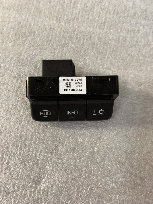 2019-2023 Buick Envision Black Head-Up Display Switch 23193704, 84428043, 22926688