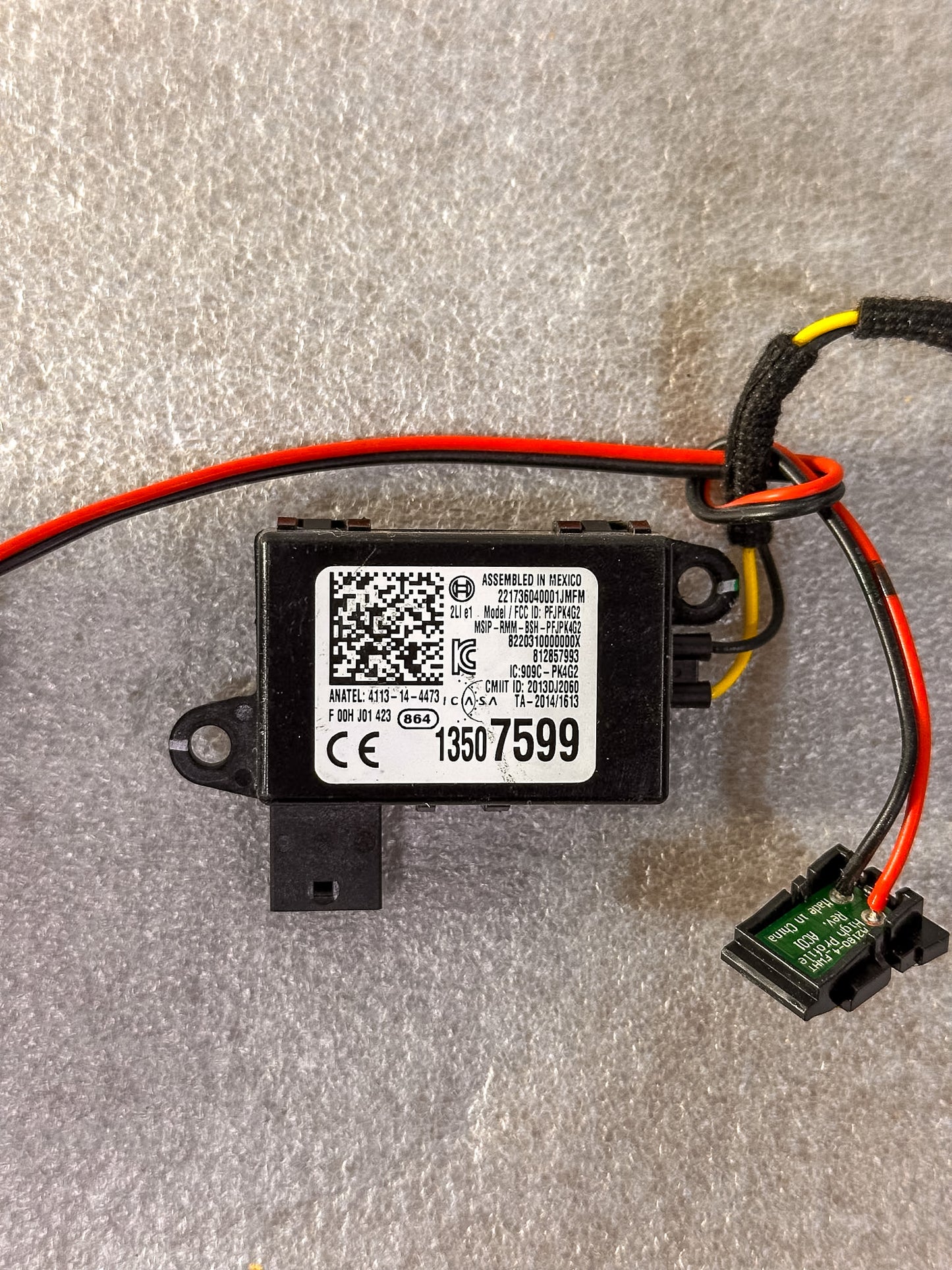 2019 Buick Envision Theft Deterrent Control Module 13507599