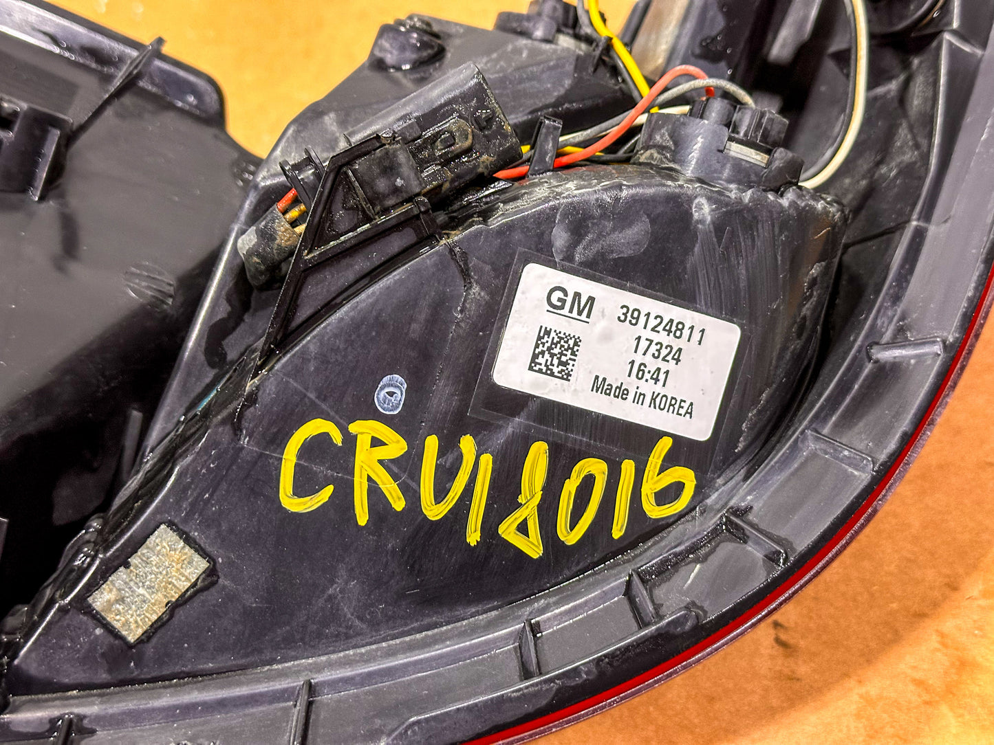 2017-2019 Chevrolet Cruze Rear Left Driver Side Tail Light Tail Lamp OEM 39124811, 13464795, 39071695