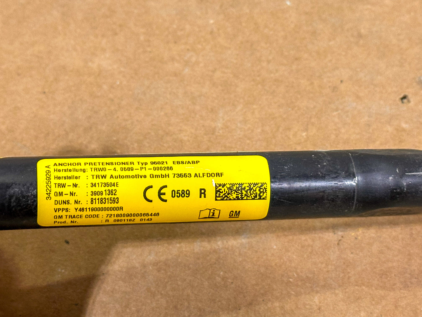 2018 Chevrolet Cruze Seat Belts Lock Left and Rigth Side 39091360