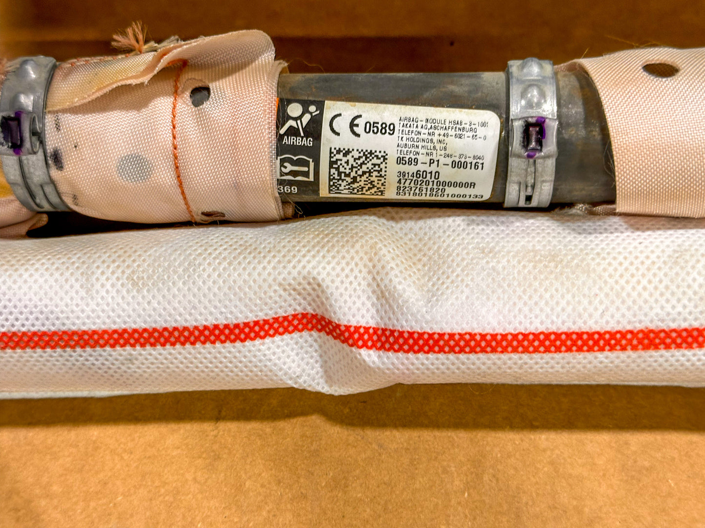 2018-2019 Chevrolet Cruze Right Passenger Side Roof Rail Airbag 39146010, 39172052, 39090742