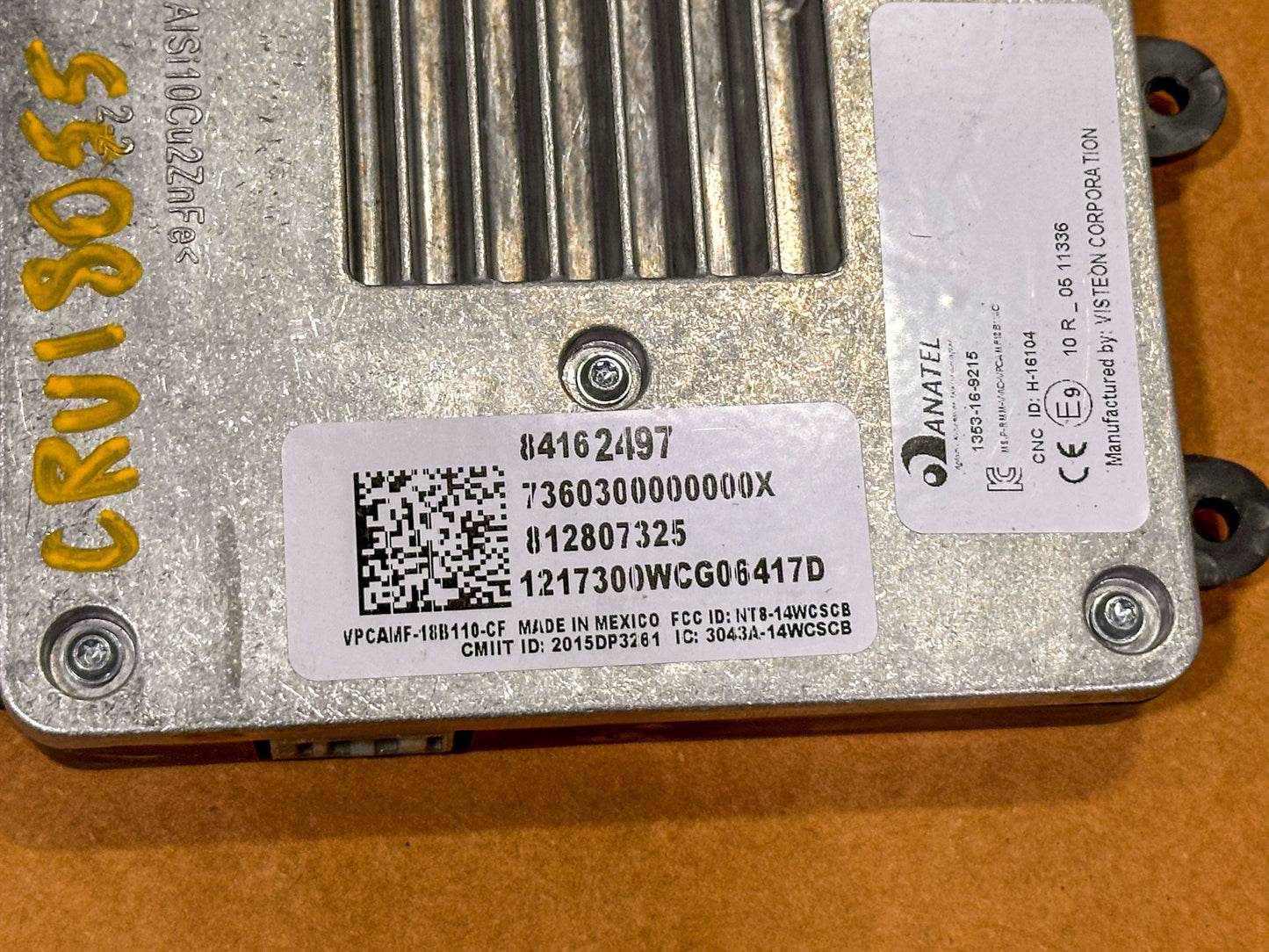 2015-2020 Chevrolet Cruze Communication Wireless Charger Module OEM 84162497