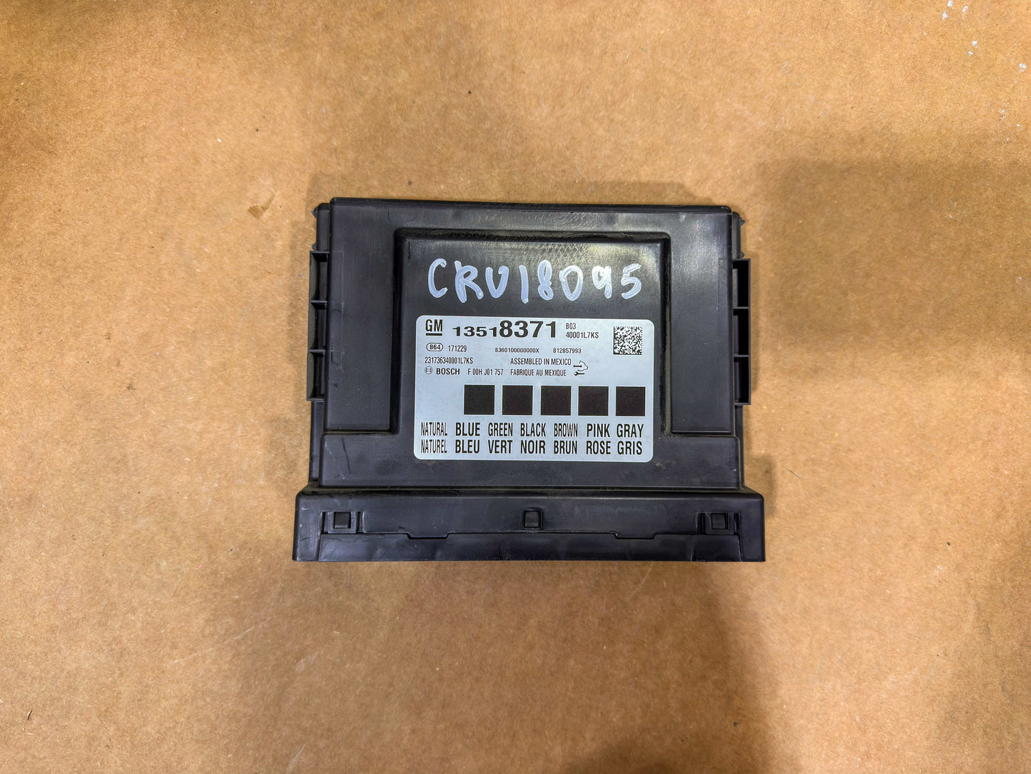 2017-2018 Chevrolet Cruze Body Control Module BCM 13518371